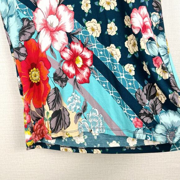 Johnny Was XS Nellie Patchwork Multicolor Short Sleeve Favorite T-Shirt Top - Picture 5 of 6